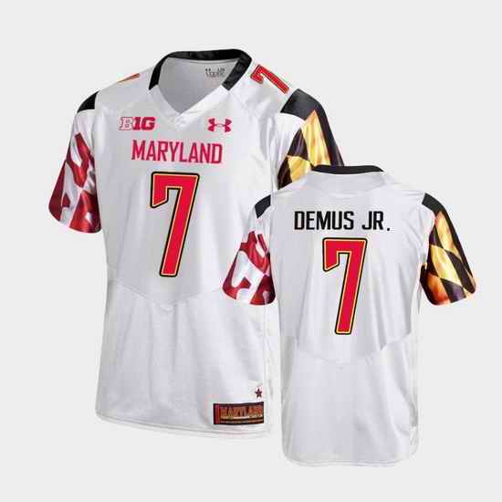 Men Maryland Terrapins Dontay Demus Jr. College Football White Game Jersey